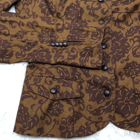 PERUVIAN CONNECTION High Neck Peplum Jacket - Picture 5 of 5